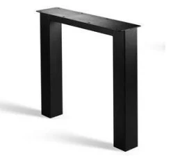 Npoot zwart gepoedercoat 80x72cm koker 10x10cm