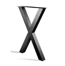 X poot bar/statafel poot zwart gepoedercoat koker 10x10cm