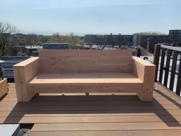 Loungebank van Douglas hout