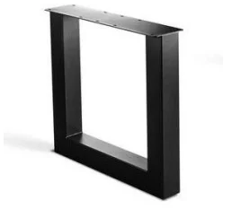U poot zwart gepoedercoat 80x72cm koker 8x8cm