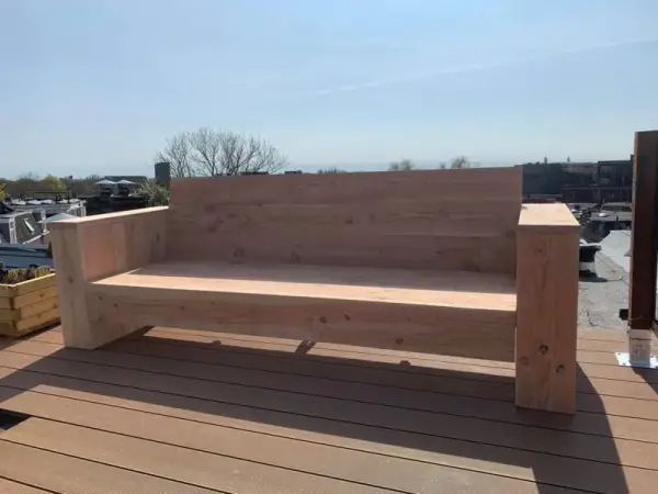 Loungebank van Douglas hout - Afbeelding 4