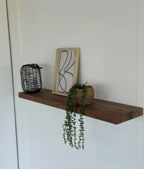 Wandplank noten blinde bevestiging