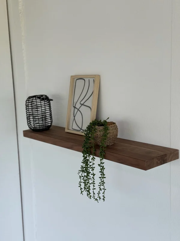 Wandplank noten blinde bevestiging