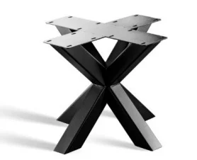 Matrix symmetrisch salon zwart gepoedercoat 50x50cm koker 6x6cm