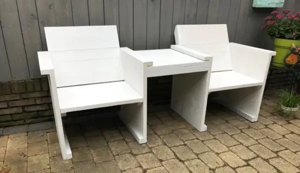 Loveseat / Tweezitter Steigerhout
