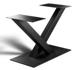 V poot zwart gepoedercoat 180x80x72cm koker 10x10cm