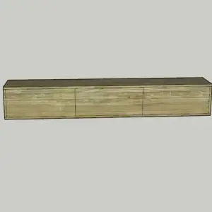 Zwevend eiken tv-meubel Berlijn