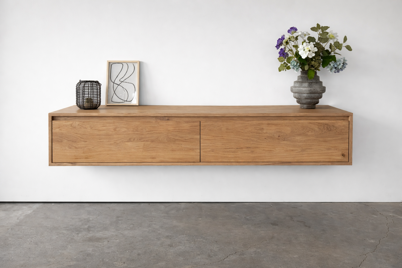 Massief Eiken Tv meubel 2 softclose lades | Amsterdam