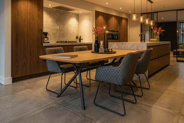 Tafel eikenhout met verjongde rand