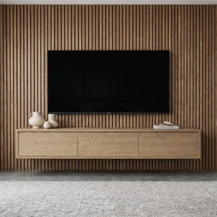 Zwevend eiken tv-meubel Berlijn