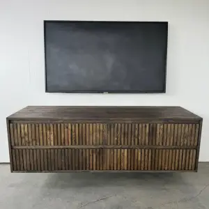 Massief eiken tv meubel ribbelfront softclose lades