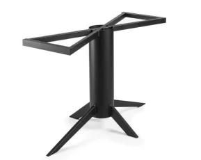 Stalen buis O poot met tapse koker 219mm | zwart gepoedercoat | 180x80x73cm