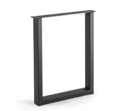 U poot bureau poot zwart gepoedercoat koker 8x4cm 2 maten
