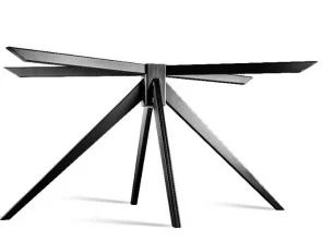 spinpoot onderstel met tapse koker zwart gepoedercoat 140x80x72cm
