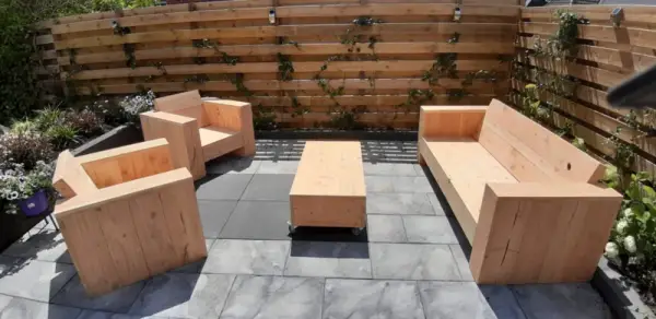 Loungebank van Douglas hout - Afbeelding 8