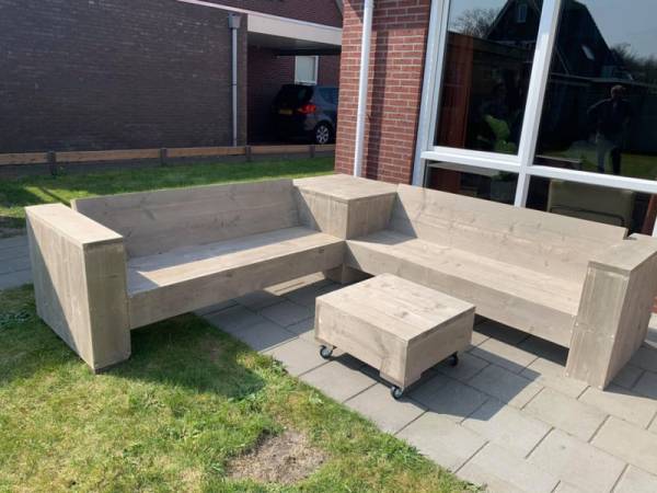 Hoekbank met hoektafel - Afbeelding 4