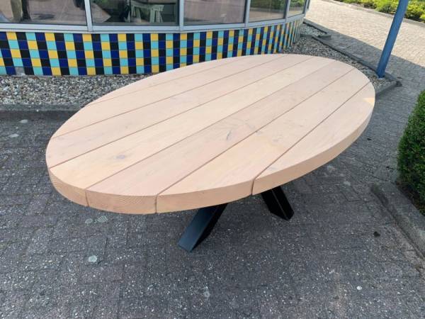 Ovale tuintafel van douglashout - Afbeelding 8