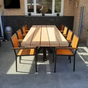 Tuintafels van Douglas hout met matrix-poot