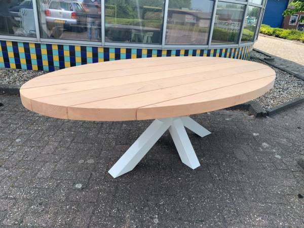 Ovale tuintafel van douglashout - Afbeelding 5