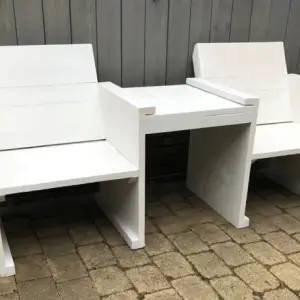 Loveseat / Tweezitter Steigerhout