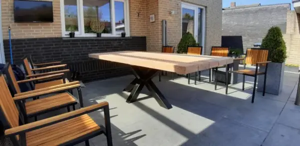 Tuintafels van Douglas hout met matrix-poot - Afbeelding 2