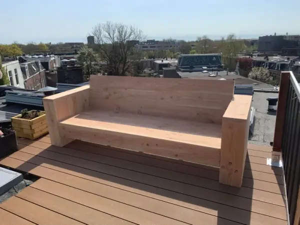 Loungebank van Douglas hout - Afbeelding 4