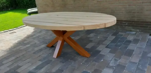 Ovale tuintafel van douglashout - Afbeelding 3