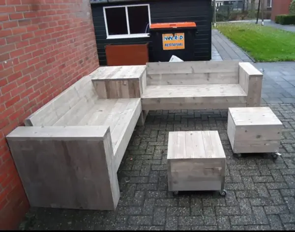 Hoekbank met hoektafel - Afbeelding 6