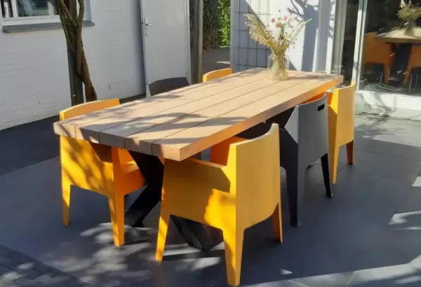 Tuintafels van Douglas hout met matrix-poot - Afbeelding 7