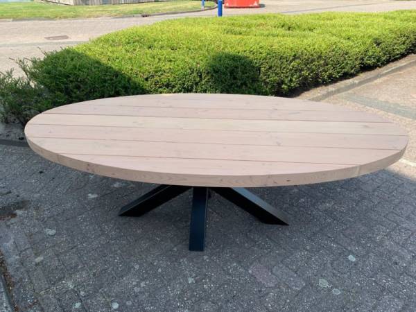 Ovale tuintafel van douglashout - Afbeelding 10