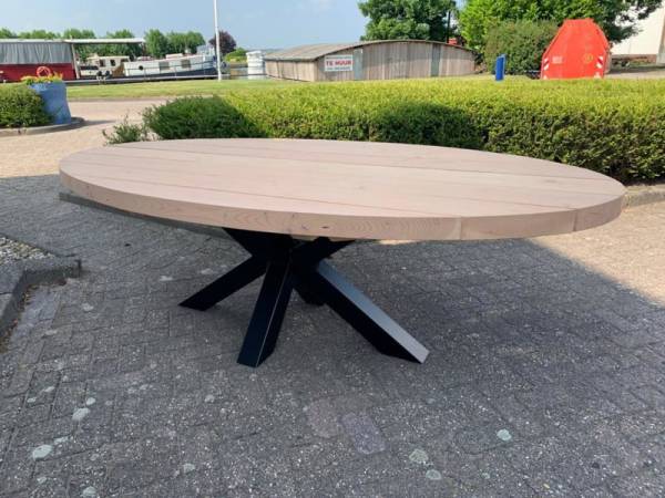 Ovale tuintafel van douglashout - Afbeelding 9