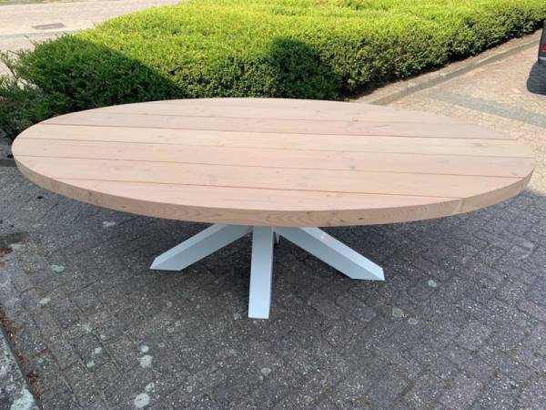 Ovale tuintafel van douglashout - Afbeelding 11