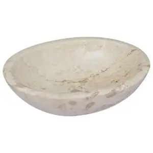 waskom marmer ovaal 53x40x15cm creme