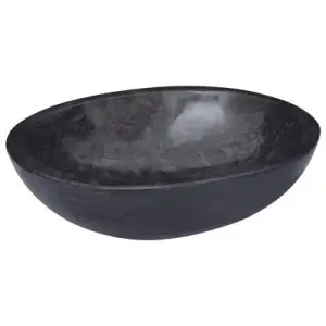 waskom marmer ovaal 53x40x15cm zwart