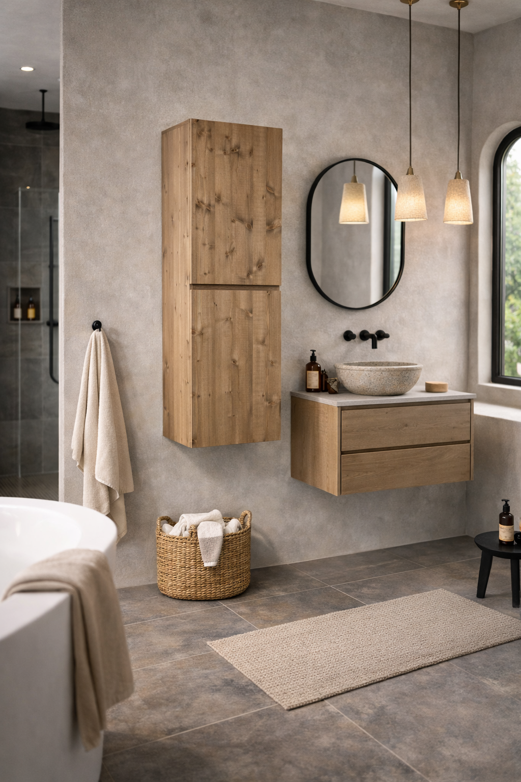 Badkamerkast zwevend met 2 softclose deuren | Tilburg