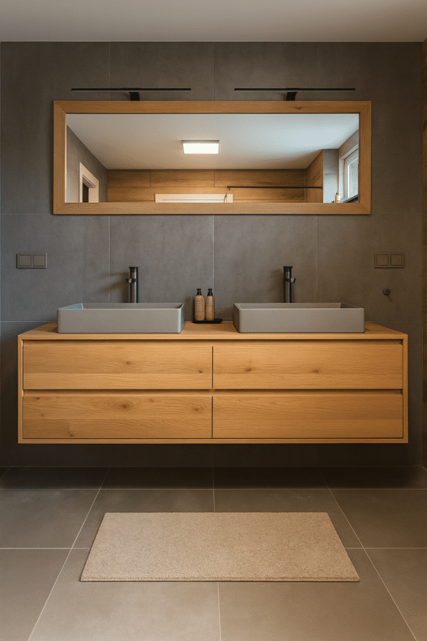 Badkamermeubel massief eikenhout 4 lades | Amsterdam