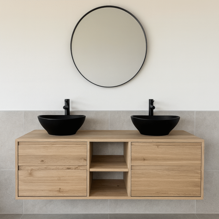 Eiken Badkamermeubel met 4 lades massief | Utrecht