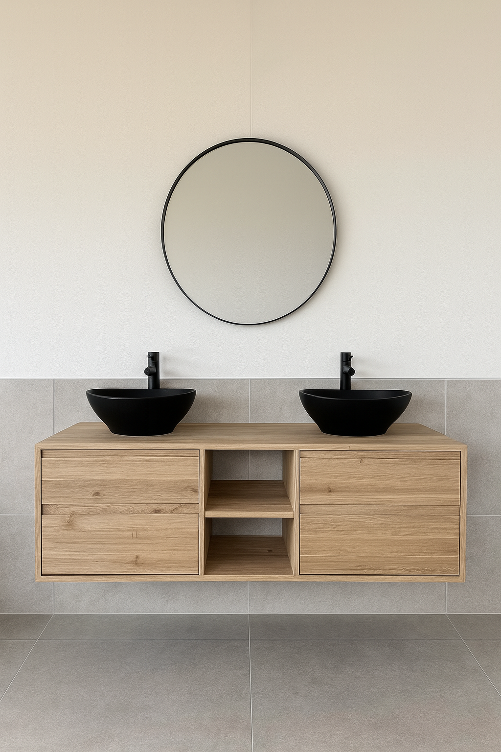 Eiken Badkamermeubel met 4 lades massief | Utrecht