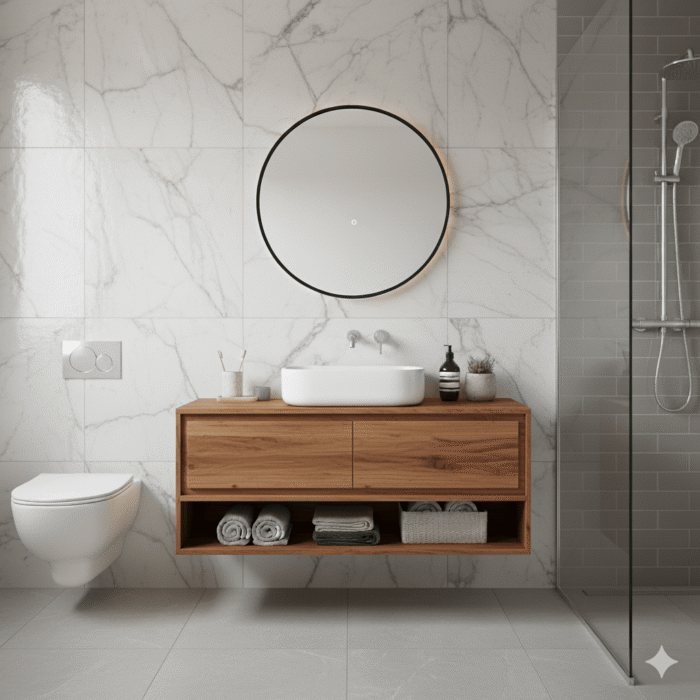 Eiken badkamermeubel 2 lades | Zwolle