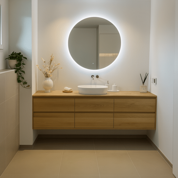 Eiken badkamermeubel met 6 lades | Amsterdam