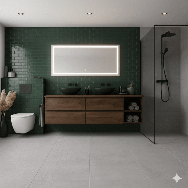 Eiken badkamermeubel zwevend | Noordwijk