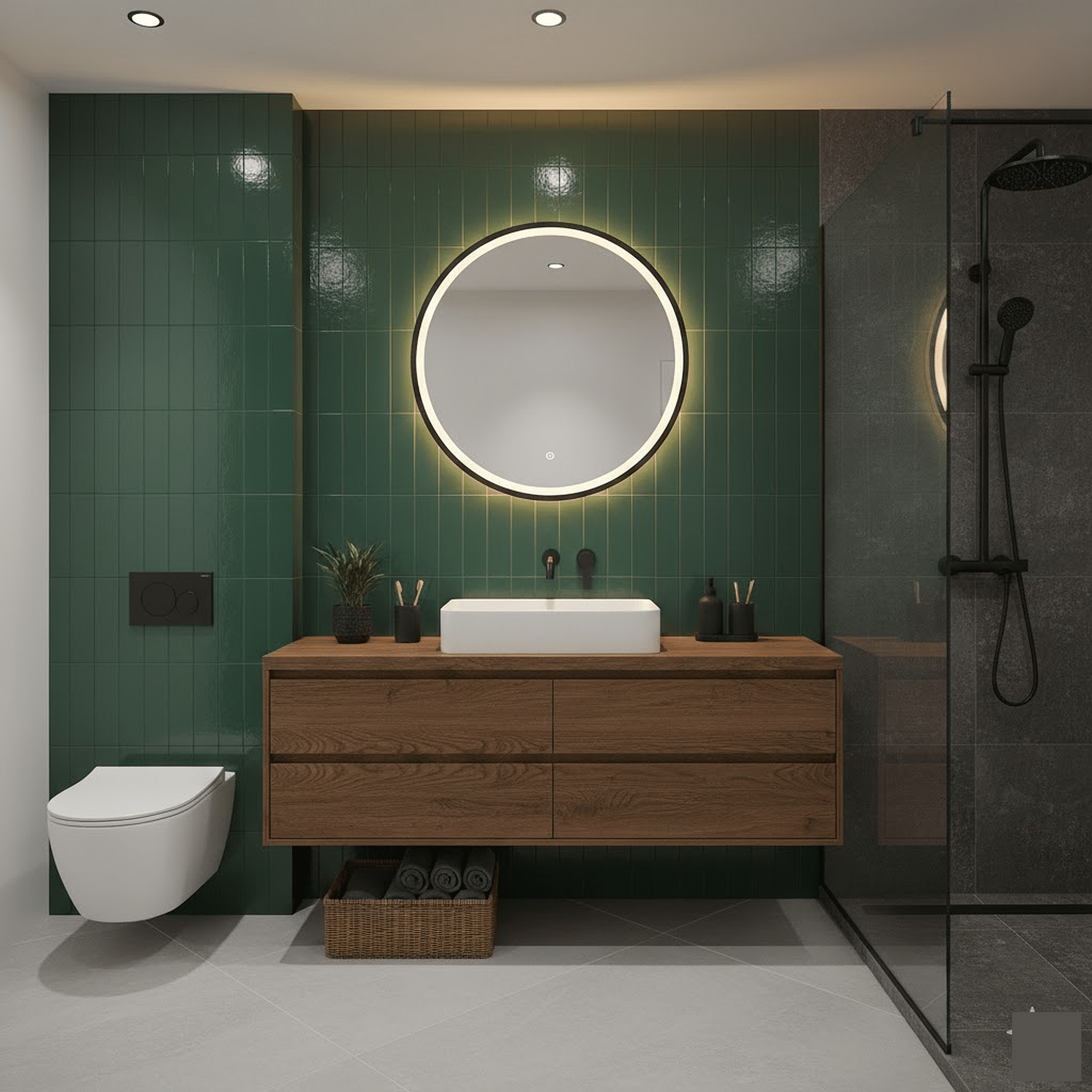 Eiken badmeubel met 4cm topblad | Amsterdam