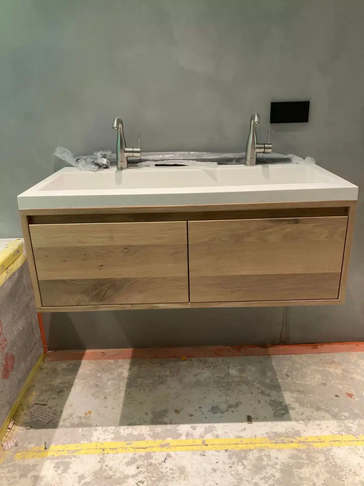 Eiken wastafelmeubel 2 lades | Groningen - Afbeelding 5