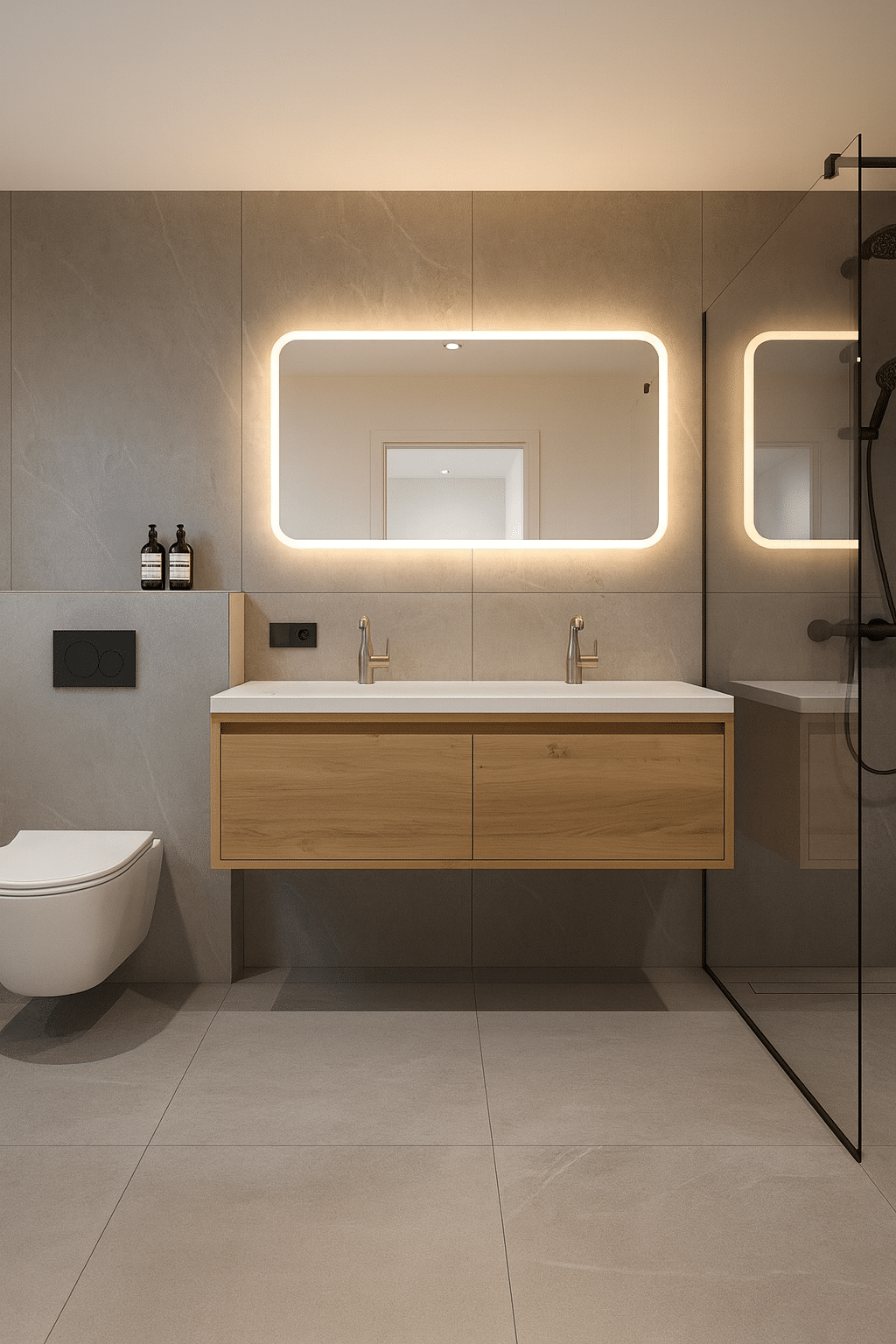 Eiken wastafelmeubel 2 lades | Groningen