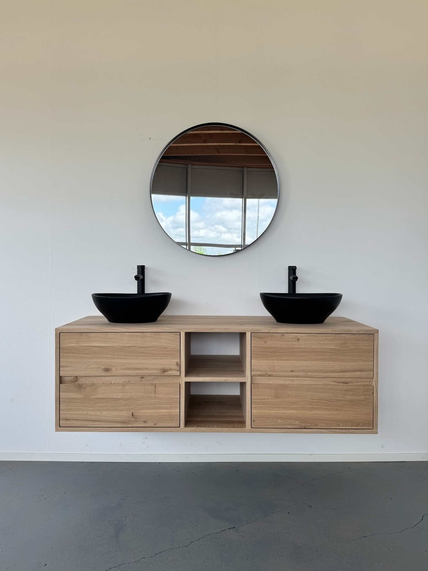 Eiken Badkamermeubel met 4 lades massief | Utrecht - Afbeelding 2