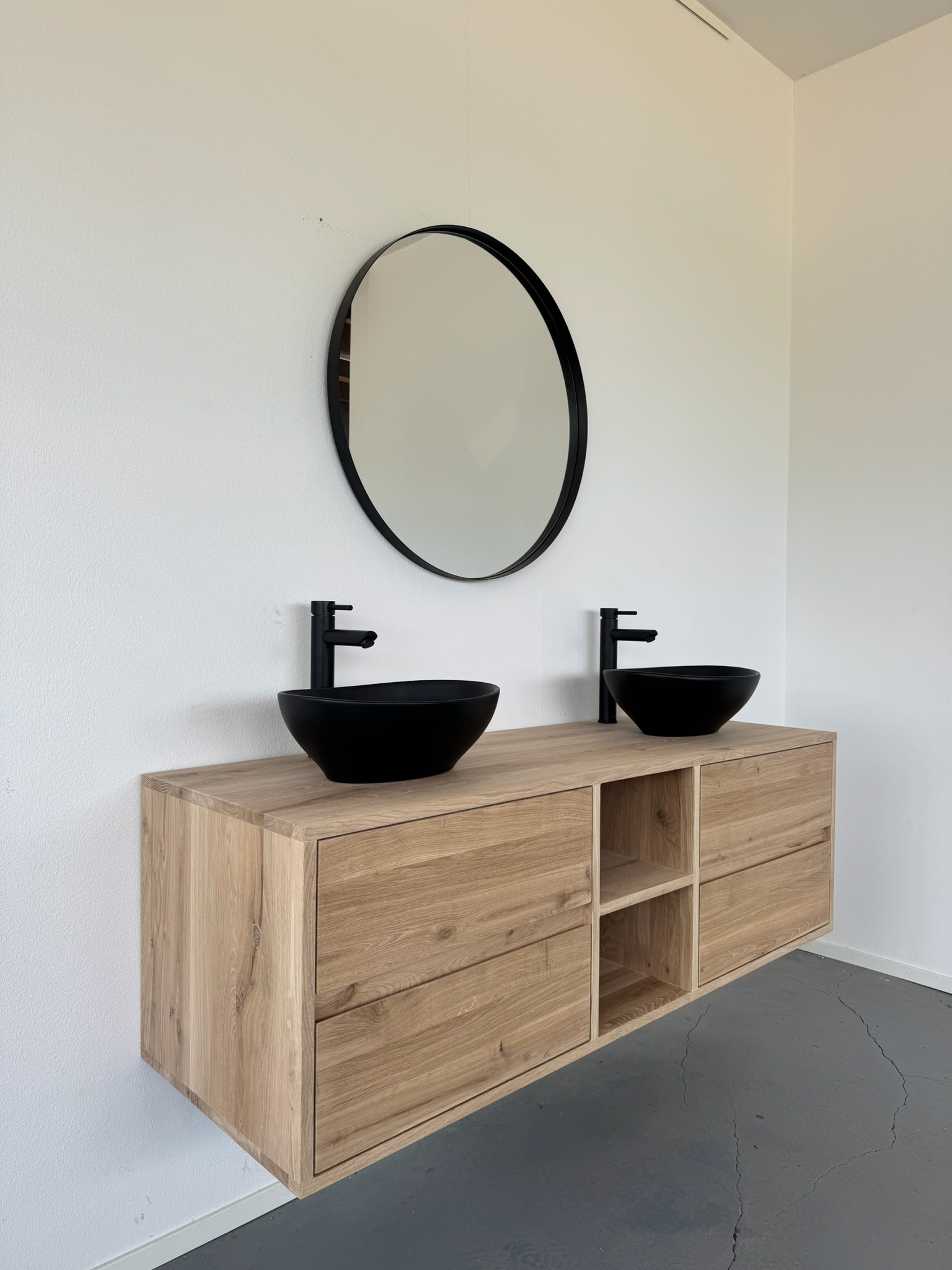 Eiken Badkamermeubel met 4 lades massief | Utrecht - Afbeelding 3