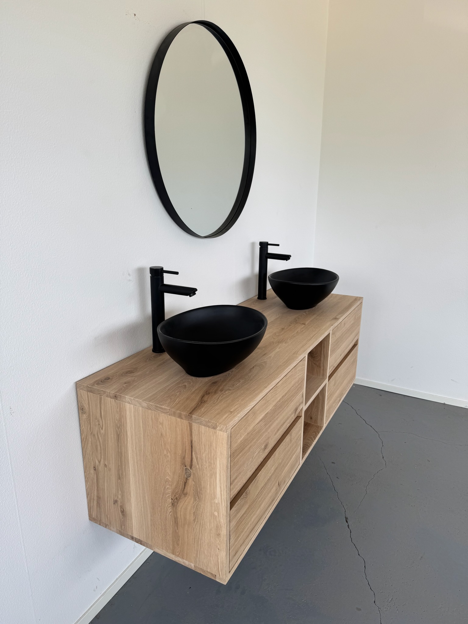 Eiken Badkamermeubel met 4 lades massief | Utrecht - Afbeelding 6