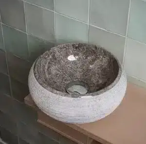 Waskom marmer Rocky mini-T | Loutro