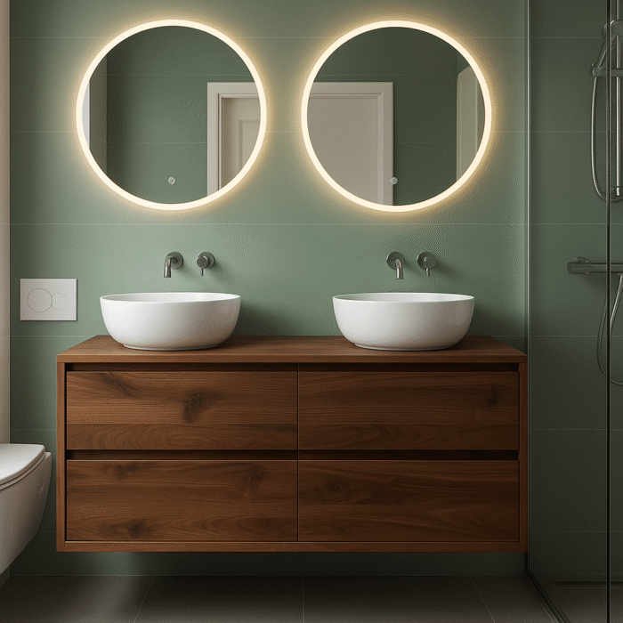 Noten badmeubel 60 cm hoog | Amsterdam