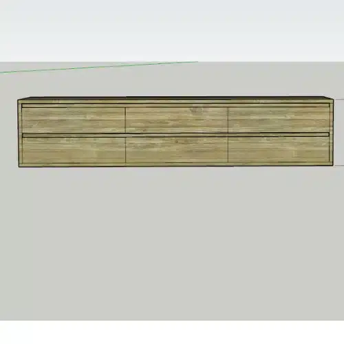 Zwevend badkamermeubel soft close 6 lades | Amsterdam